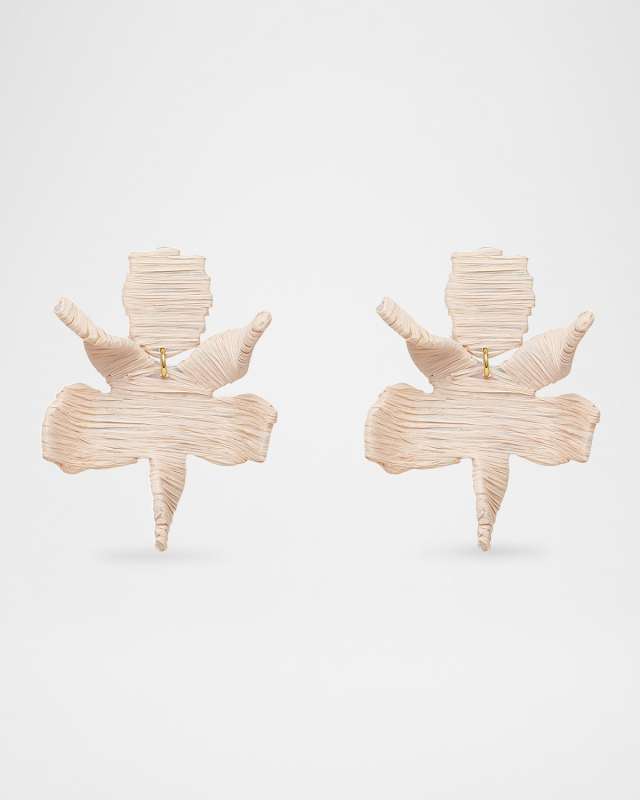 Raffia Paper Lily Earrings